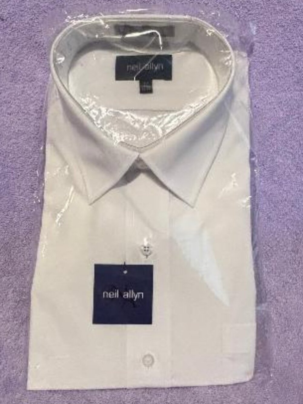 Neil Allyn Men’s Oxford White Dress Shirt Button Up Long Sleeve Size 17 32 / 33